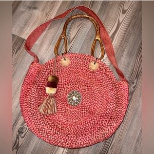 America and beyond woven tote